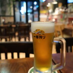 Bistro&Bar イロリア - 中生（キリン一番搾り／480円＋税）。