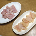 炭火乃 - 上ガツ_500円、ミノ_800円