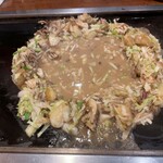 かっぱ祭り - ジャマイカもんじゃ焼いてるとこ