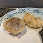 Tempura Shinjuku Tsunahachi Ogikubo Ten - 海老の椎茸詰め・レンコン