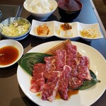 Yakiniku Sai Minamimoricho Ten - ハラミ定食1000円(税込)　ご飯おかわり無料