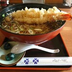 Soba Dokoro Kodama Ya Hon Ten - 特大えび天ぷら蕎麦〜ホント大きい