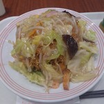 リンガーハット - 野菜たっぷり皿うどん、野菜フライ麺増量