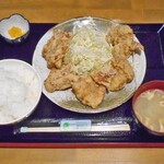 からあげ専門店 とりっこ - 唐揚げ定食（塩）（ライス大盛）