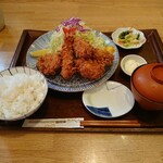 とんかつ和幸 - かき盛合わせ御膳1,380円