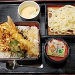 お食事処 はくちょう - 特製天重セット  1180円