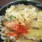 Genki Dining Hirai Higashimachi Ten - ごぼう天うどん(天かす、一味)