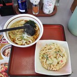 山田うどん食堂 - たぬきうどん280円 かき揚げ190円