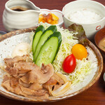 Hamadaira Onsen Shioji no Yu - いのぶた生姜焼定食