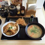 かつや - ヒレカツ丼　ぶた汁大　アジフライ