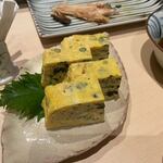 旬菜・旬魚・家庭料理 日奈丸食道 - 仕上げは海苔ネギの玉子焼きです。
 
料金は大体飲み物も入れて一人６－７０００円でした。