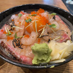 Tokyo Sushi ITAMAE SUSHI Atago Ten - 甘海老と白身の漬け丼 980円