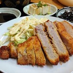 ひょうたん食堂 - 衣は薄め、肉自体の厚みはまぁまぁ