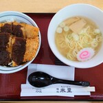 Aji Dokoro Beiri - 「デミかつ丼と和風ラーメン」