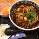 Soba Dokoro Sunaba - かき揚げそば(1050円)+たまご(100円)