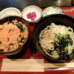 Teuchi Soba Yoshi - 料理・味の★四つは、鮭ごはん単体の評価といたします (笑)