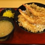 天丼専門店 てんき - 天丼500円　※味噌汁付