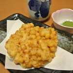 味の民芸 - とうもろこしのかき揚げ￥２９４（２種たのむと２種で５２５円）