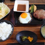 佐賀和牛ハンバーグの店 まるも - 黒毛和牛ハンバーグセット(160g)ジャポネソース