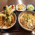 そば善 - 天丼セット ￥1,300