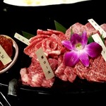 焼肉 明川 - A5和牛上物5種盛り