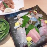 和食のお店 せきね - 刺し盛り（食べかけ）