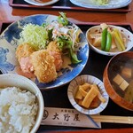 大野屋 - クリームコロッケ定食800円