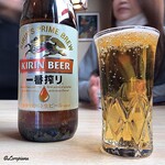 南部屋路ばた - 先ずは瓶ﾋﾞｰﾙ