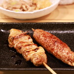 Yakitori Nikomi Ramen Appare Mito Opaeten - 串（つくねとねぎま）