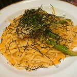 鎌倉パスタ - 帆立とグリーンアスパラのイセエビ風味パスタ