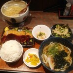 うどん酒房 ちから - とんかつ定食ご飯大盛り