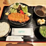 Nouka Restaurant Saishoku Houbi - 黒豚ロースかつ定食¥1,320