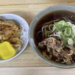 Tachigui Sobaya Tenyu - げそ丼セット･かしわそば♬
                        670円