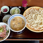 Ayame An - Bセット ゴマ坦々うどん(並)＋ねぎとろ丼