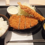 松のや - ロースかつ＆海老フライ１尾定食