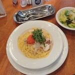 Pasta no Mori Bandai Ten - Aランチ（ヤリイカ・ツナ・メンタイの青じそ風味）940円