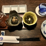 Uokama Nihonbashiyokoyamamachiten - モズクにおひたし、そして食前酒