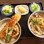 そば善 - いか天丼セット　￥1.000