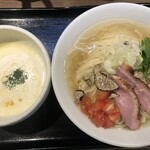 鴨出汁中華蕎麦 麺屋yoshiki - 鴨とトリュフのクリーミー冷やし和えつけそば