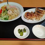 Shumi Ken - 【2021.7.1(木)】冷麺セット(中華冷麺＋焼き餃子)1,078円