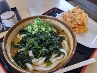 Jun Teuchi Udon Genki Ichiban - わかめ冷かけ＆かきあげ