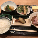 Akanezaka Oonuma - 鯛茶漬け御膳＋銀鱈西京焼き２５００円。鯛と銀鱈が手強いご飯泥棒です（笑）。ご飯の具合も良く、とても美味しく、とてもたくさんいただきました（╹◡╹）（╹◡╹）