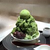 MATCHA CAFE HACHI - ◆「抹茶かき氷(1298円）、抹茶わらび餅、栗、小豆、練乳、別添えで「練乳」と「抹茶シロップ添え」