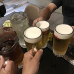 Teppan Tori Mutsu. - 生ビールで乾杯！