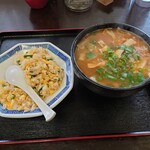 Yagiwa Shokudo - 2021年5月　ミソラーメン+チャーハン　400+350円