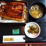 海鮮 縁食堂 - うな丼と苺スムージーセット￥1034