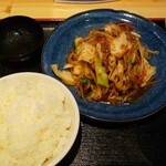 Manpuku - 豚肉と野菜中華風味噌炒め定食