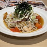 ガスト - 海老と山芋オクラのねばとろサラダうどん