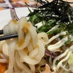 ガスト - 海老と山芋オクラのねばとろサラダうどんの麺