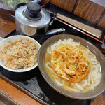 Maki no Udon Watada Ten - 野菜かき揚げうどん かしわめし